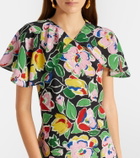 Rixo Jeannie floral silk maxi dress