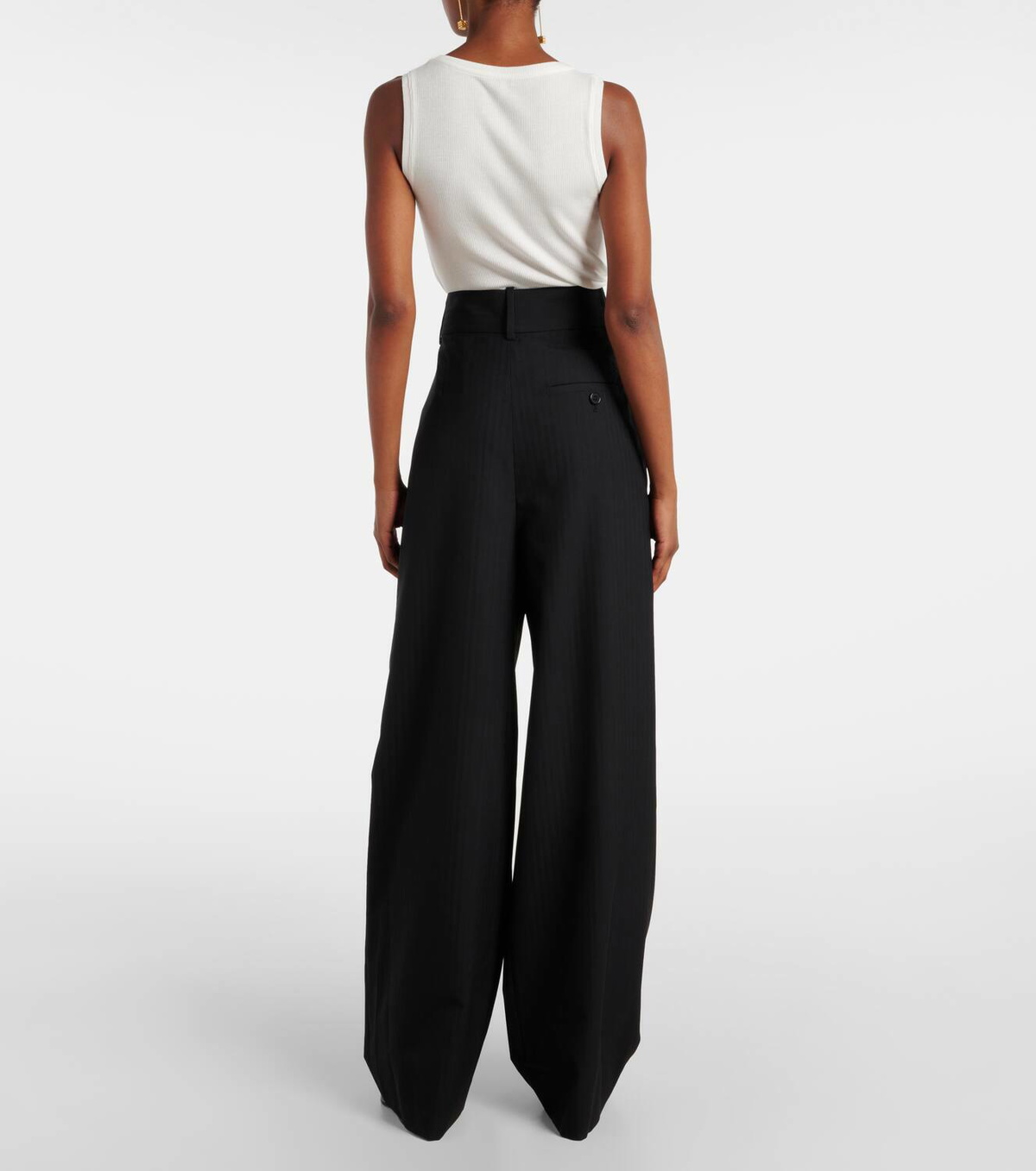 Loewe Wrap wool wide-leg pants Loewe