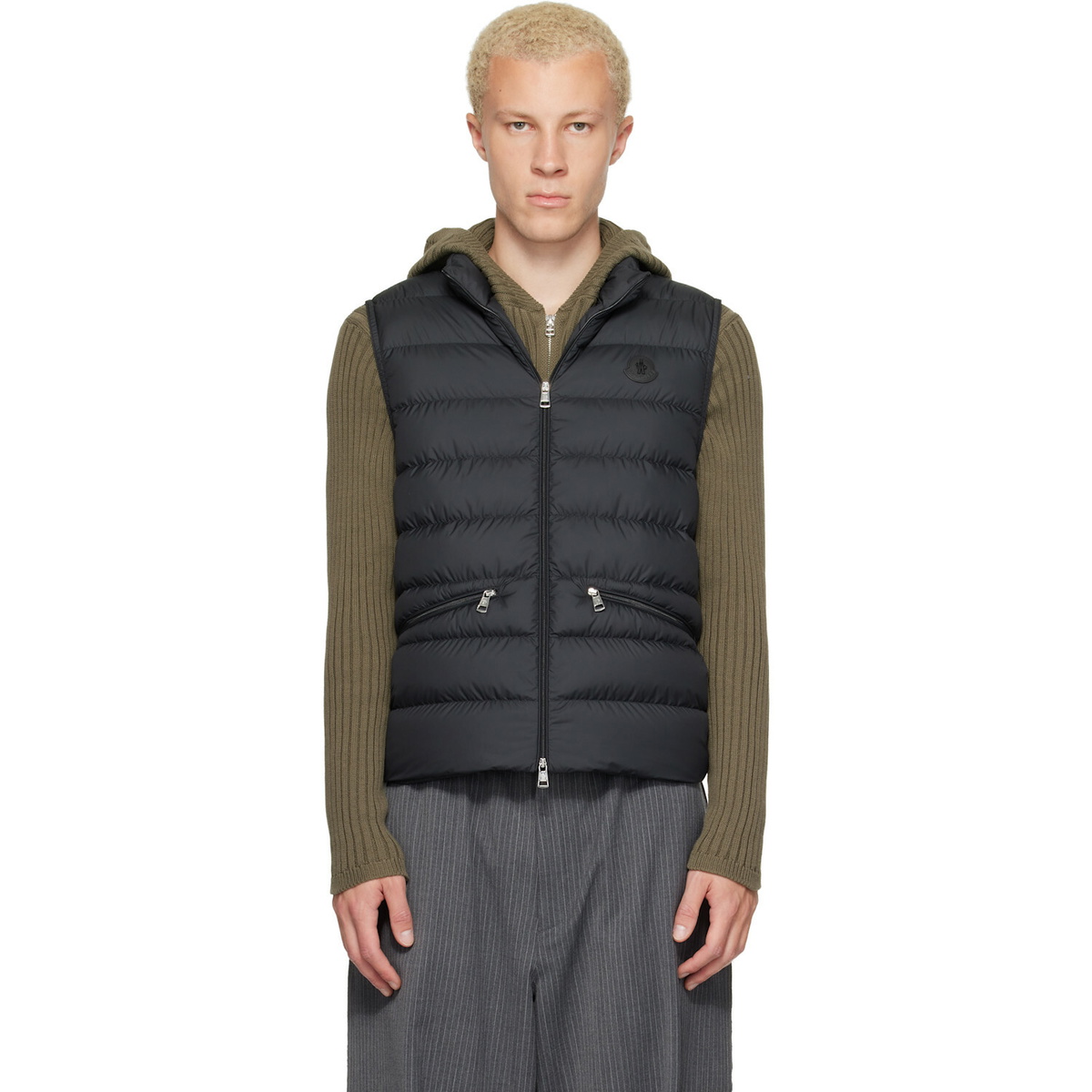Moncler Black Treompan Down Vest