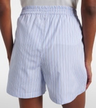 The Attico Striped cotton shorts