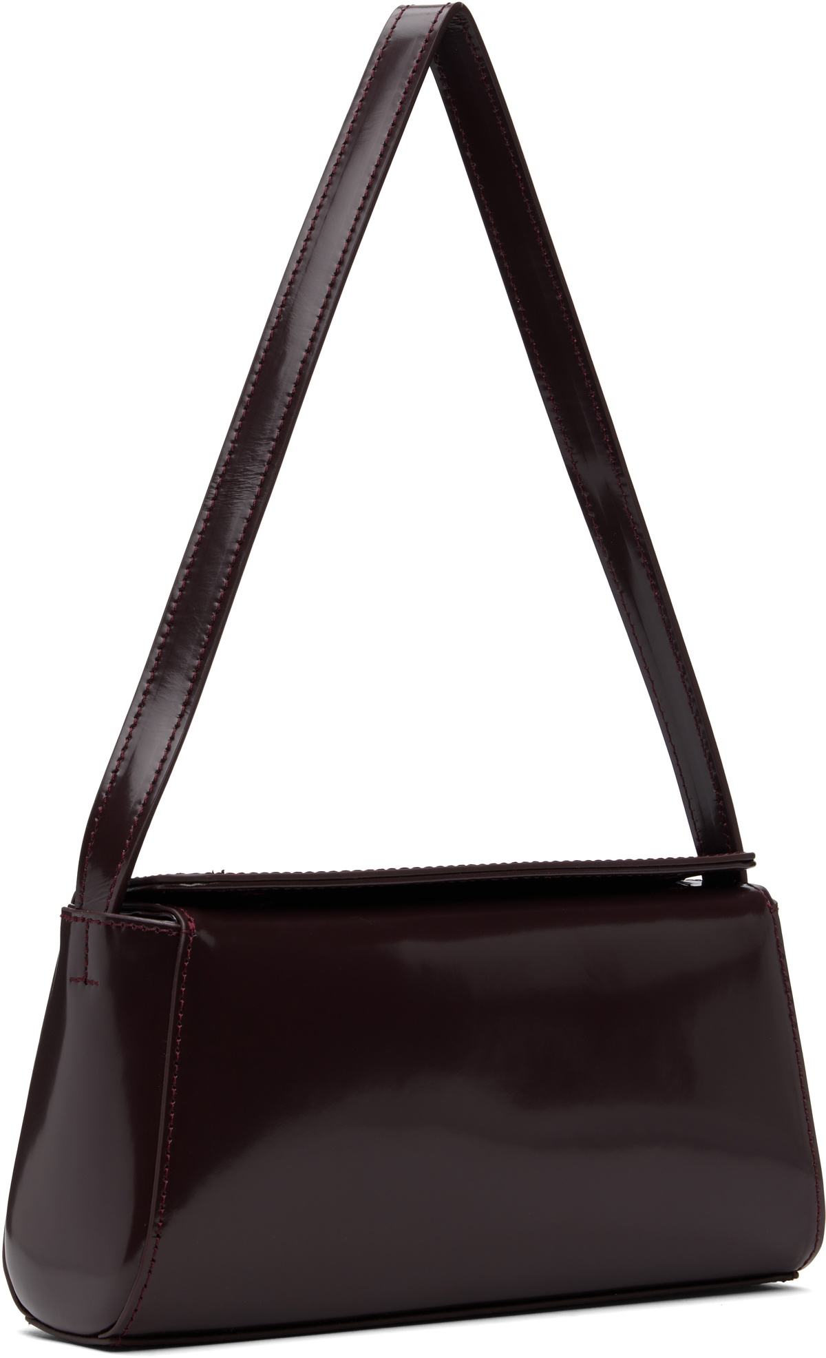St. Agni Burgundy Mini Baguette Bag