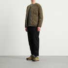 NANGA Men's Hinoc Ripstop Inner Down Cardigan in Army Green