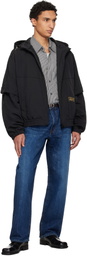 WOOYOUNGMI Black Layered Windbreaker Jacket