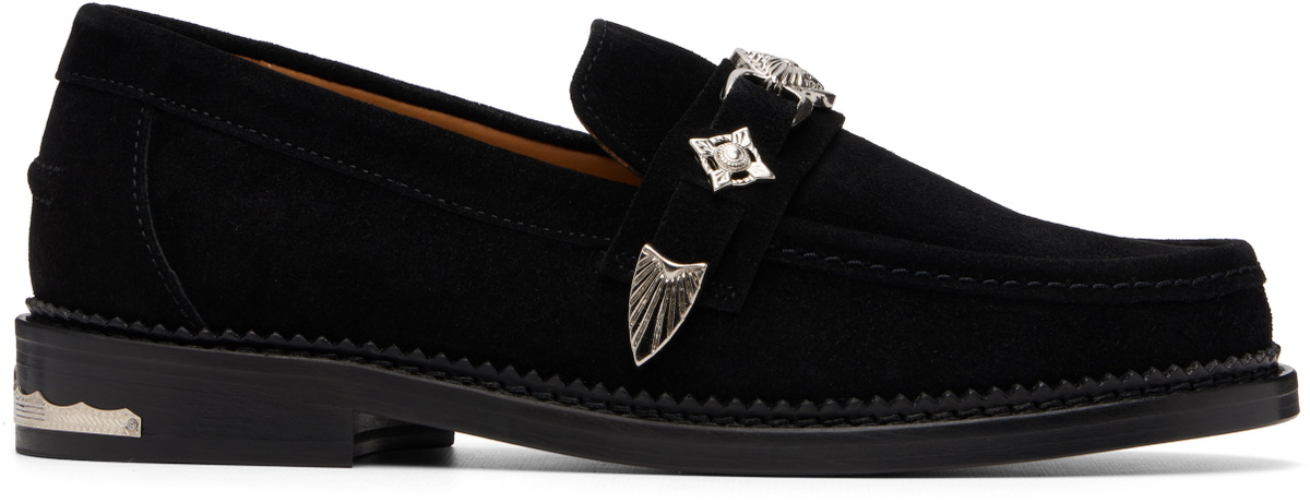 Toga Virilis Black Eyelet Metal Sabot Loafers Toga Virilis Toga Virilis Black Eyelet Metal Sabot Loafers Toga Virilis