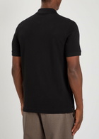 Boss Pallas Logo-embroidered Piqué Cotton Polo Shirt Black
