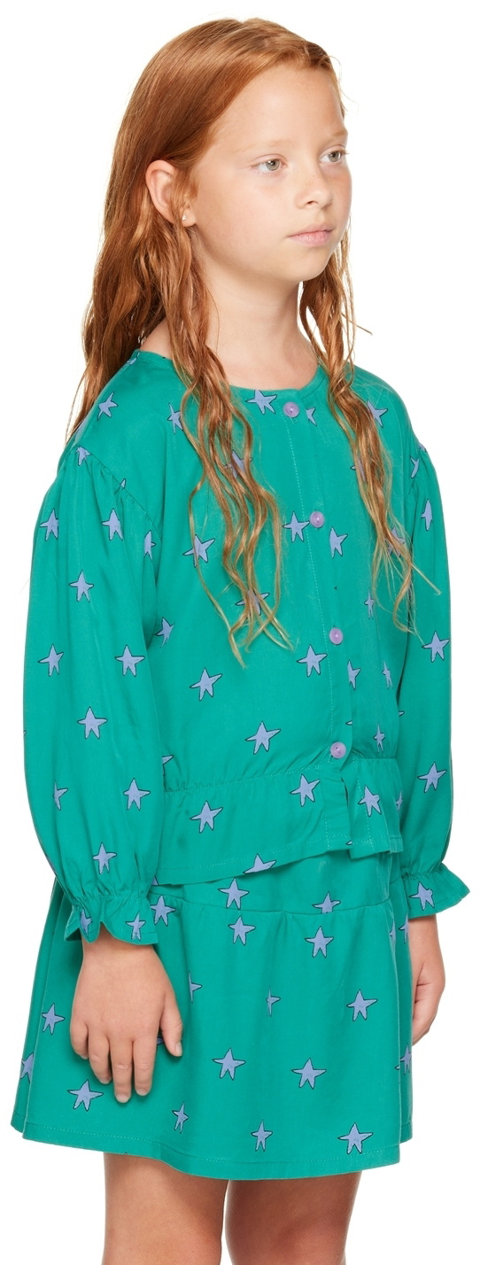 The Campamento Kids Green Stars Blouse
