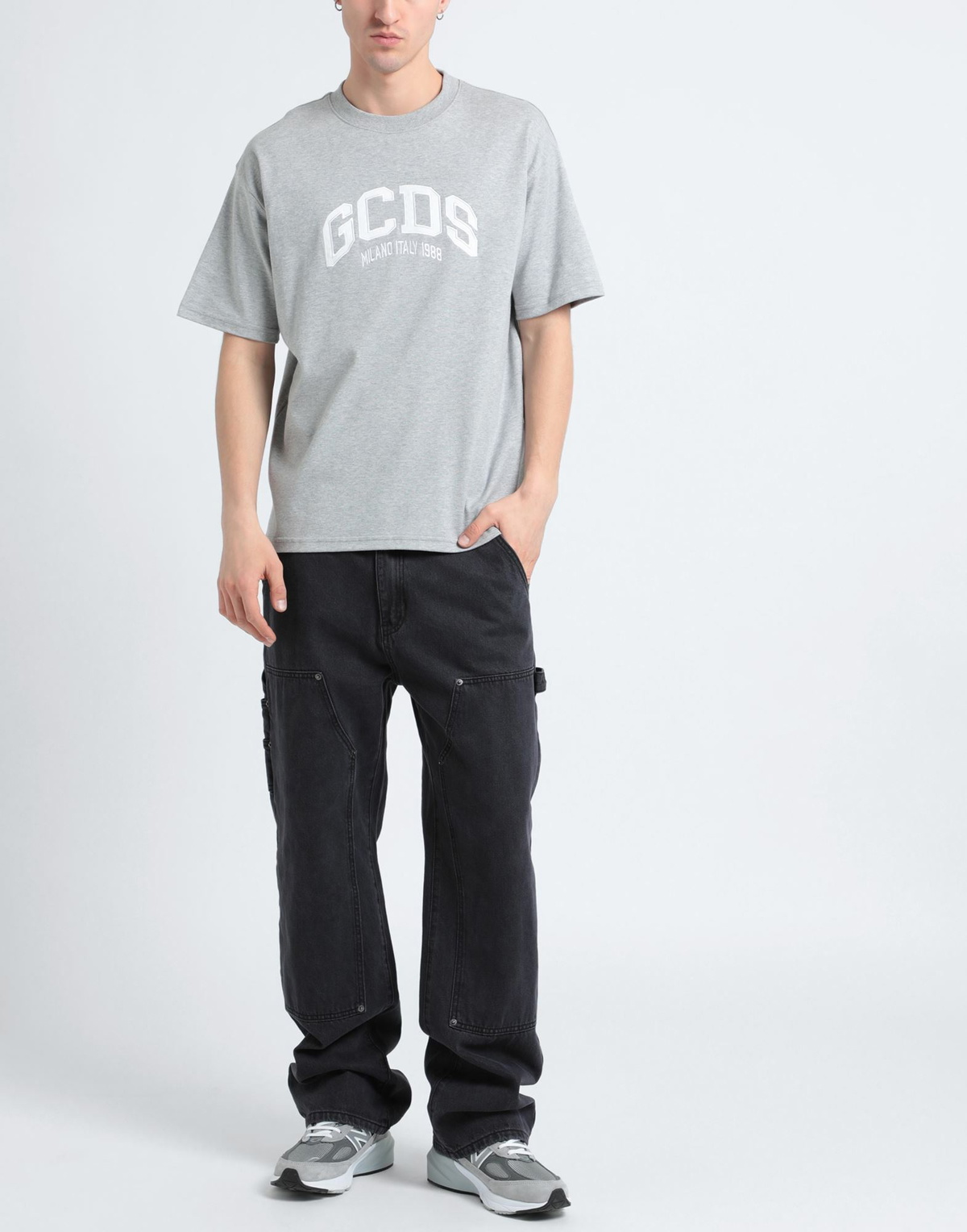 Gcds Mens T-shirt in Grey