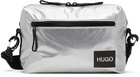 Hugo Silver Ripstop Messenger Bag