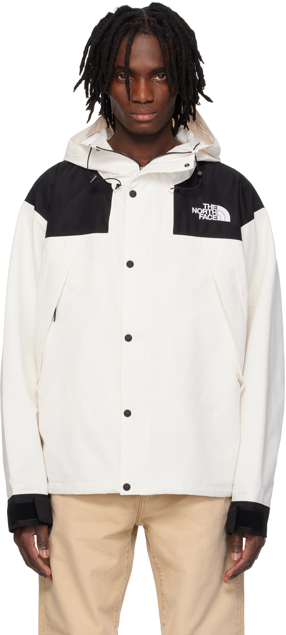 The North Face Off-White & Black DRYVENT Mono Mountain Jacket The