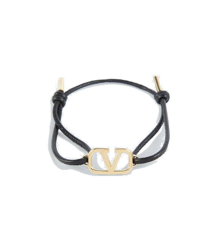 Photo: Valentino Garavani VLogo leather bracelet