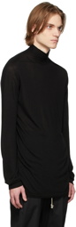 Rick Owens Black Cashmere Oversized Turtleneck