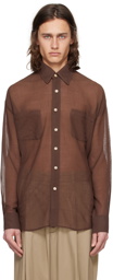 JieDa Brown Oversized Shirt