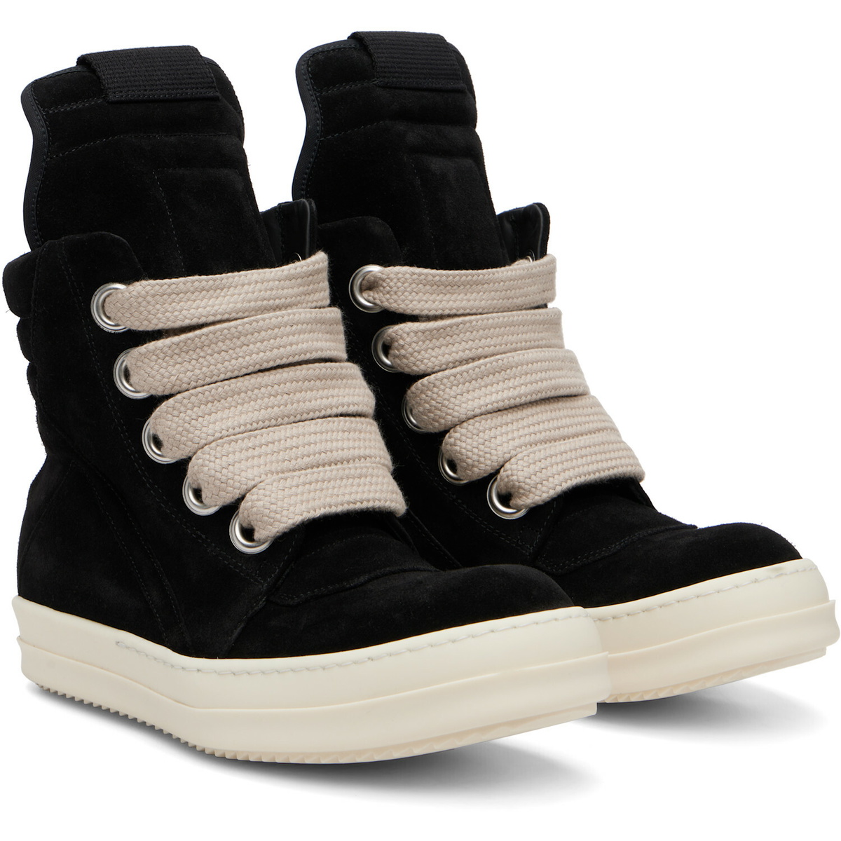 Rick Owens Black Tower Jumbolaced Geobasket Sneakers