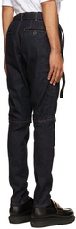 sacai Indigo Zip Knee Jeans