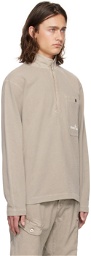 Stone Island Gray Half-Zip Sweatshirt