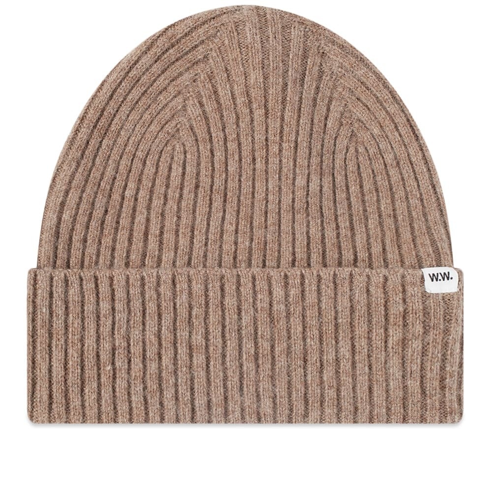 Photo: Wood Wood Men's Luca Beanie in Taupe