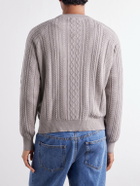 Begg & Co - Maytime Cable-Knit Cashmere-Blend Sweater - Neutrals