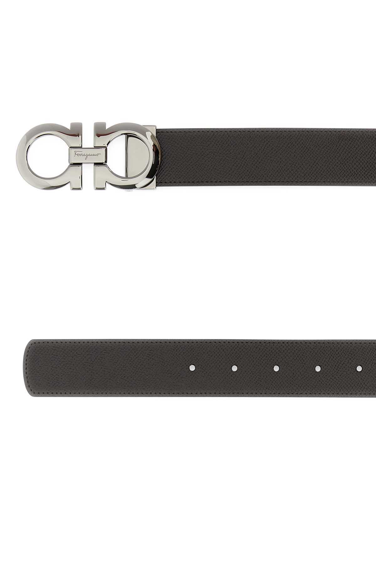 Ferragamo Brown Calf Leather Bos Taurus Regular Belt