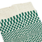 RoToTo Warped Checker Crew Sock in Green