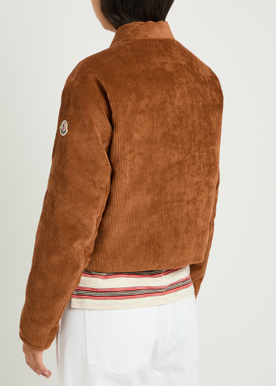 Moncler Blageon Reversible Padded Corduroy Jacket Brown