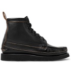 Yuketen - Maine Guide 6 Eye Smooth and Full-Grain Leather Boots - Black