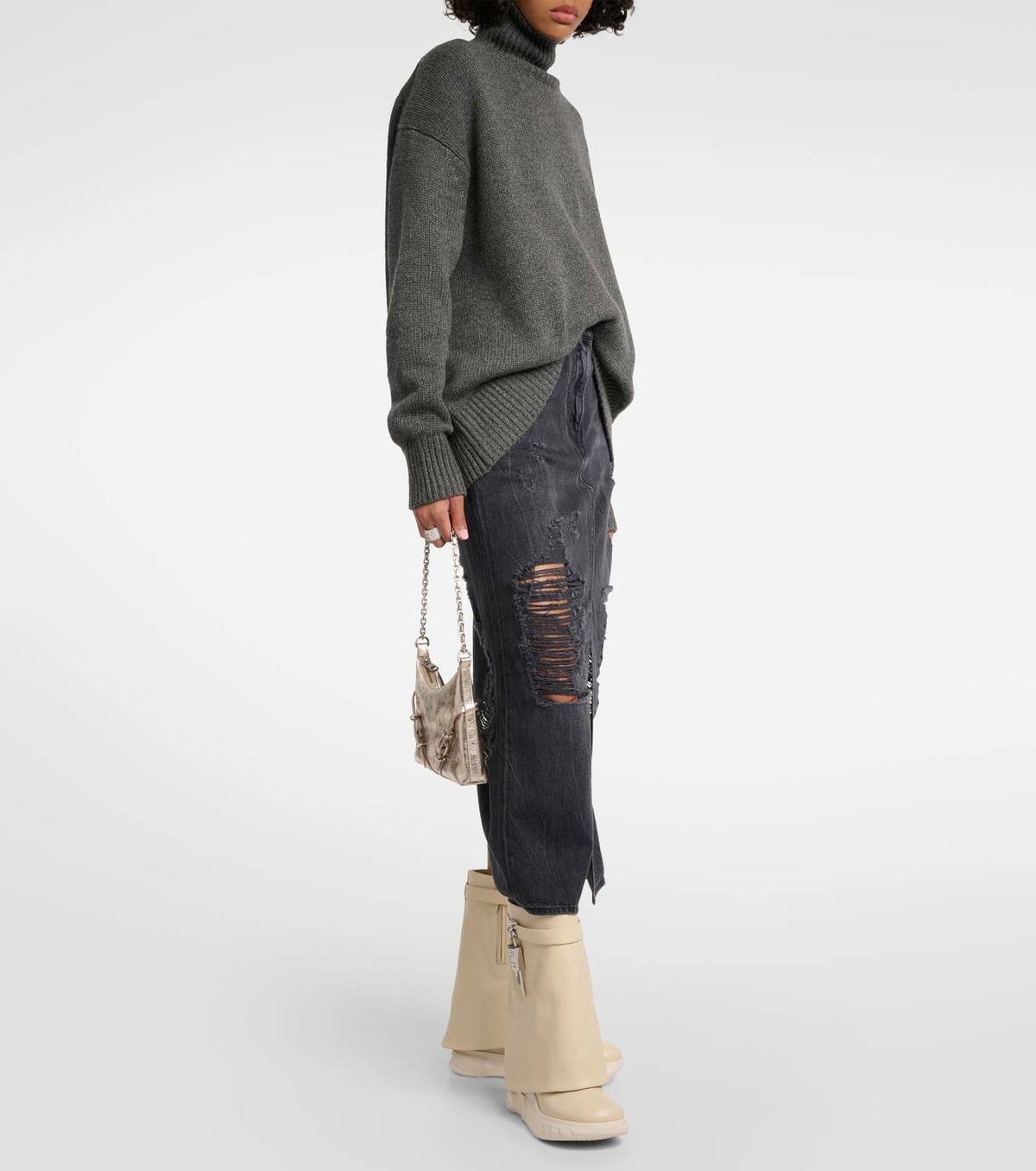 Givenchy Shark Lock Biker leather ankle boots Givenchy