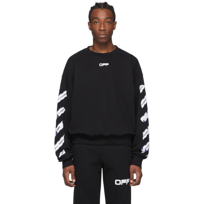 Photo: Off-White Black Airport Tape Sweatshirt