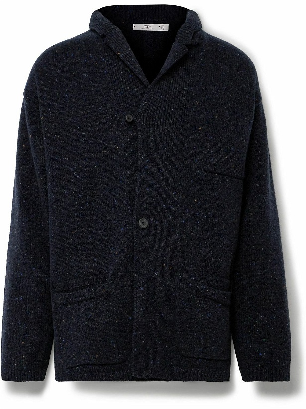 Photo: Inis Meáin - Unstructured Donegal Merino Wool and Cashmere-Blend Cardigan - Blue