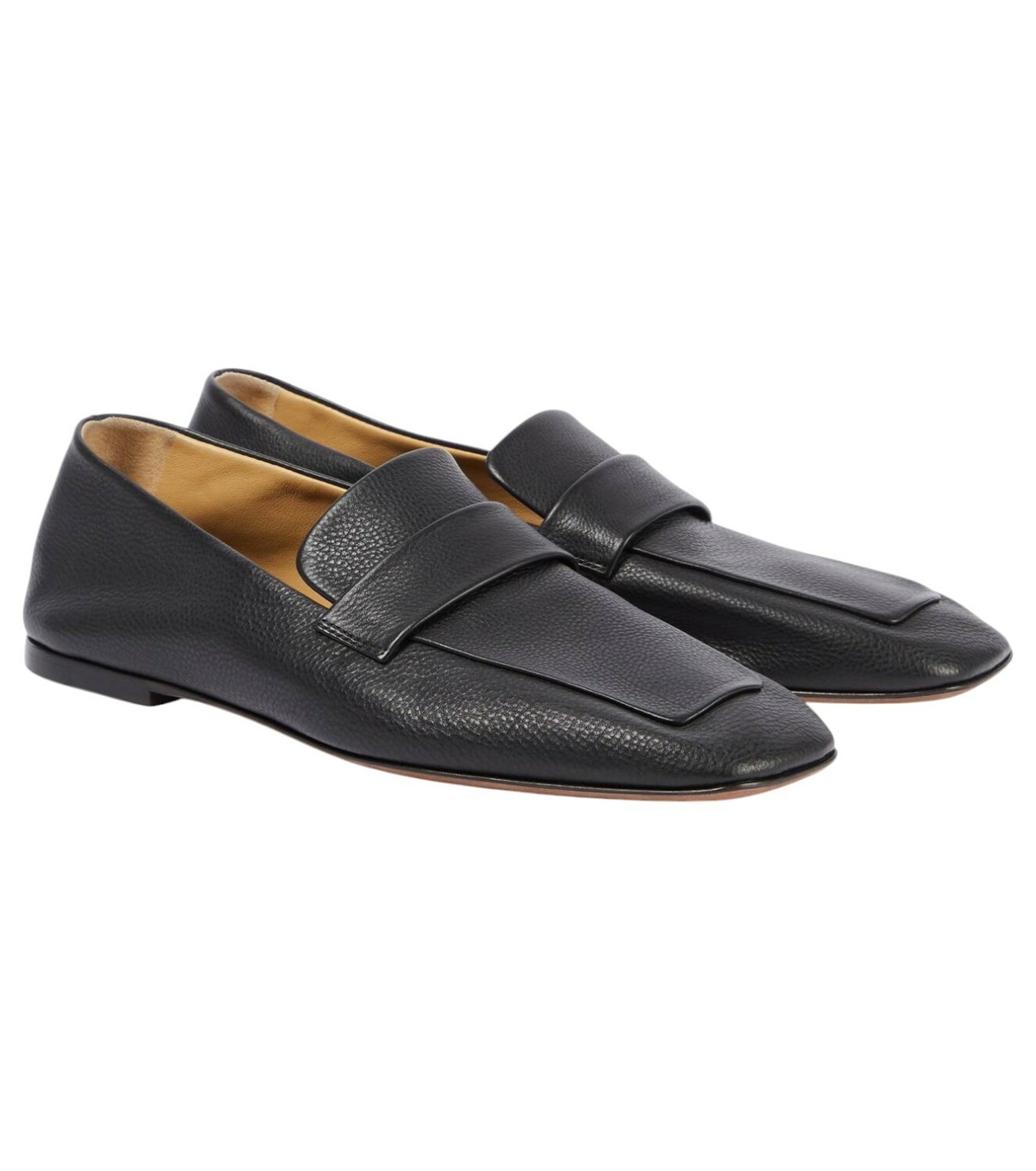 The Row Black Mabel Moc Loafers The Row