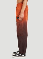 Spray-Dyed Windcheater Pants in Orange