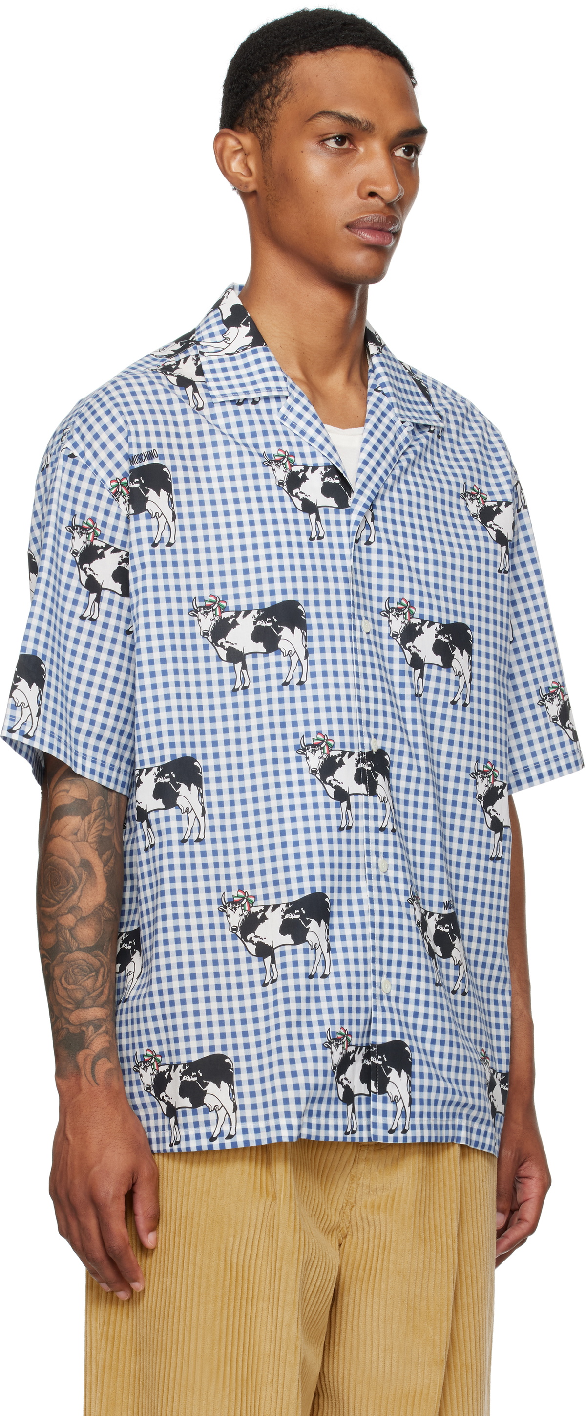 Moschino Blue Archive Cow Shirt