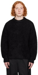 AMOMENTO Black Brushed Sweater