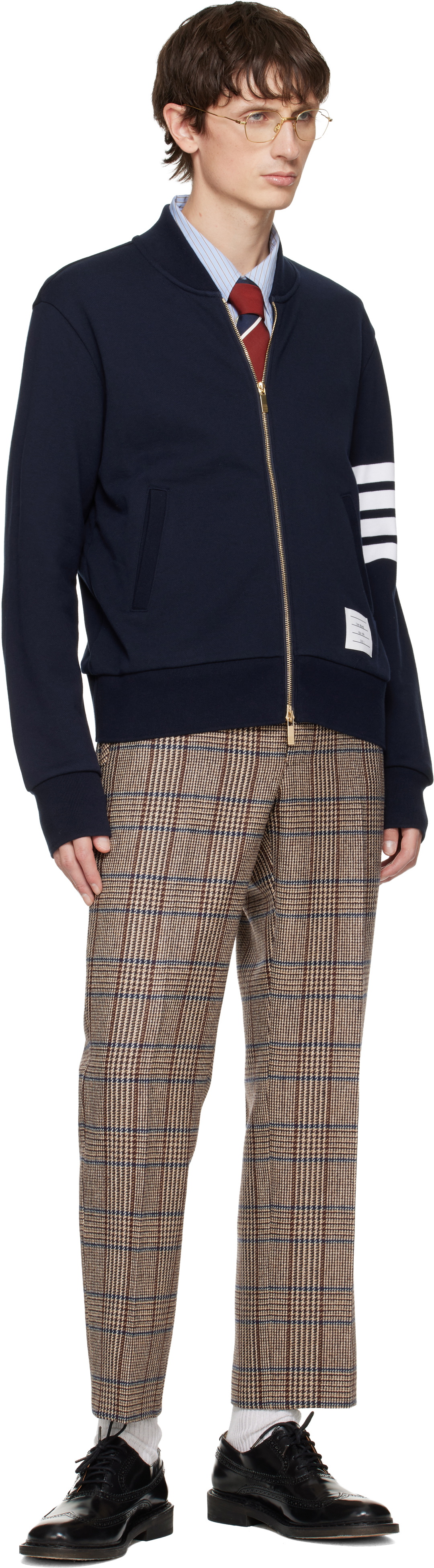 Thom Browne Navy Classic Loopback 4-Bar Sweatshirt