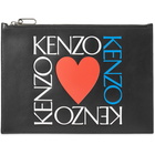 Kenzo Square Logo Heart Pouch