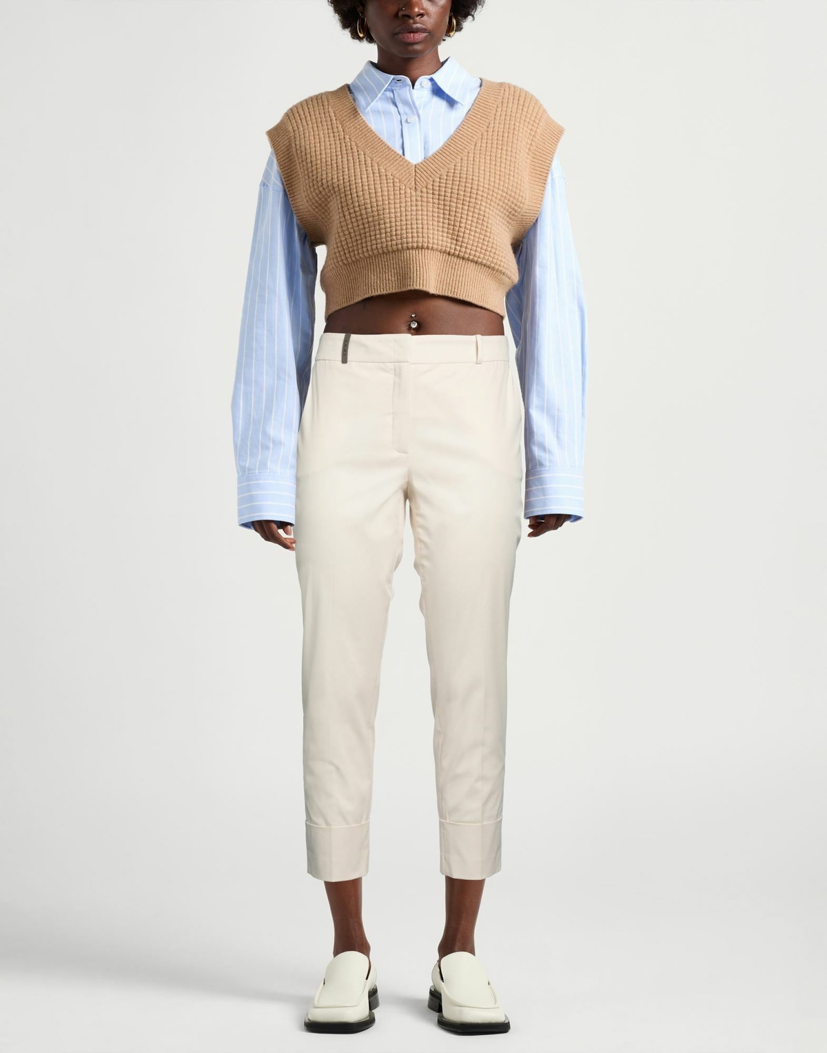 Peserico Womens Pants Ivory