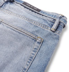 Fear of God - Slim-Fit Tapered Belted Distressed Selvedge Denim Jeans - Light blue