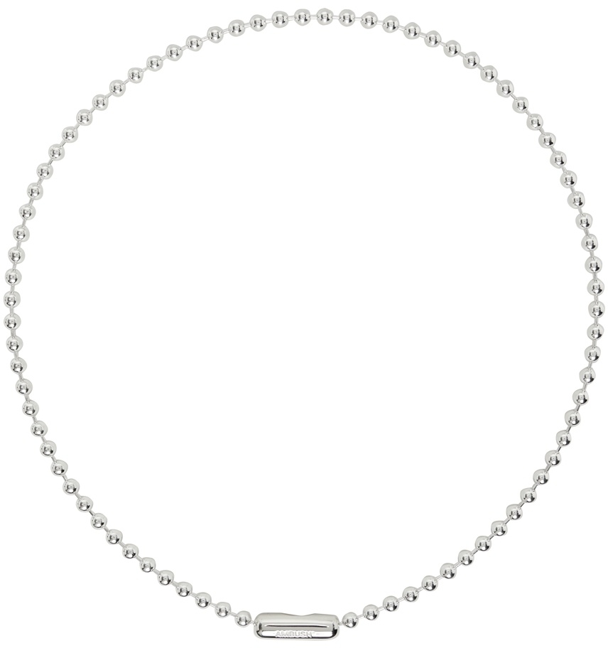 AMBUSH Silver Ball Chain Necklace
