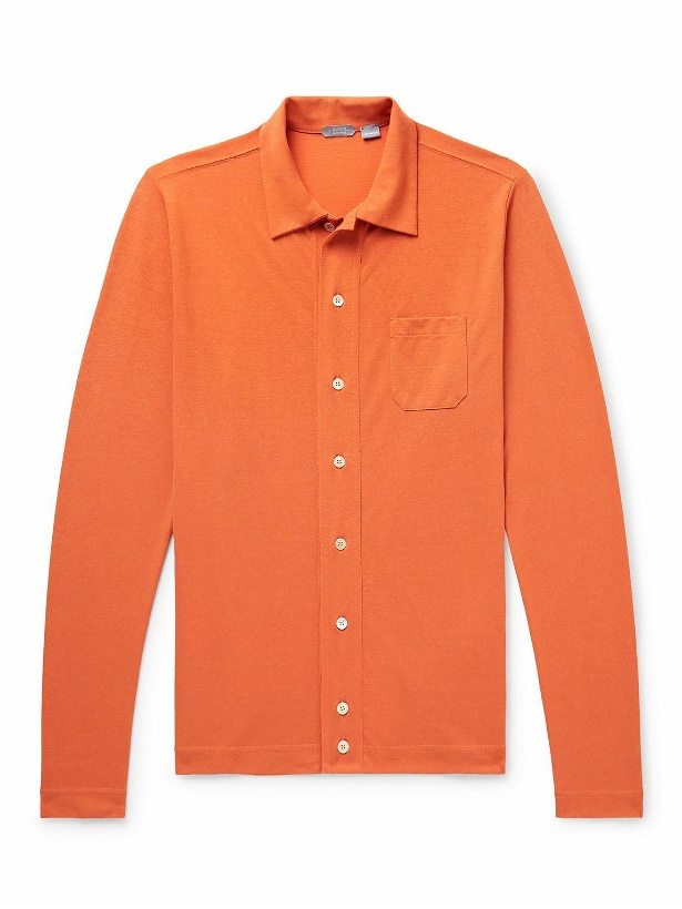 Photo: Incotex - IceCotton-Crepe Shirt - Orange