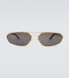 Balenciaga - Oval metal sunglasses