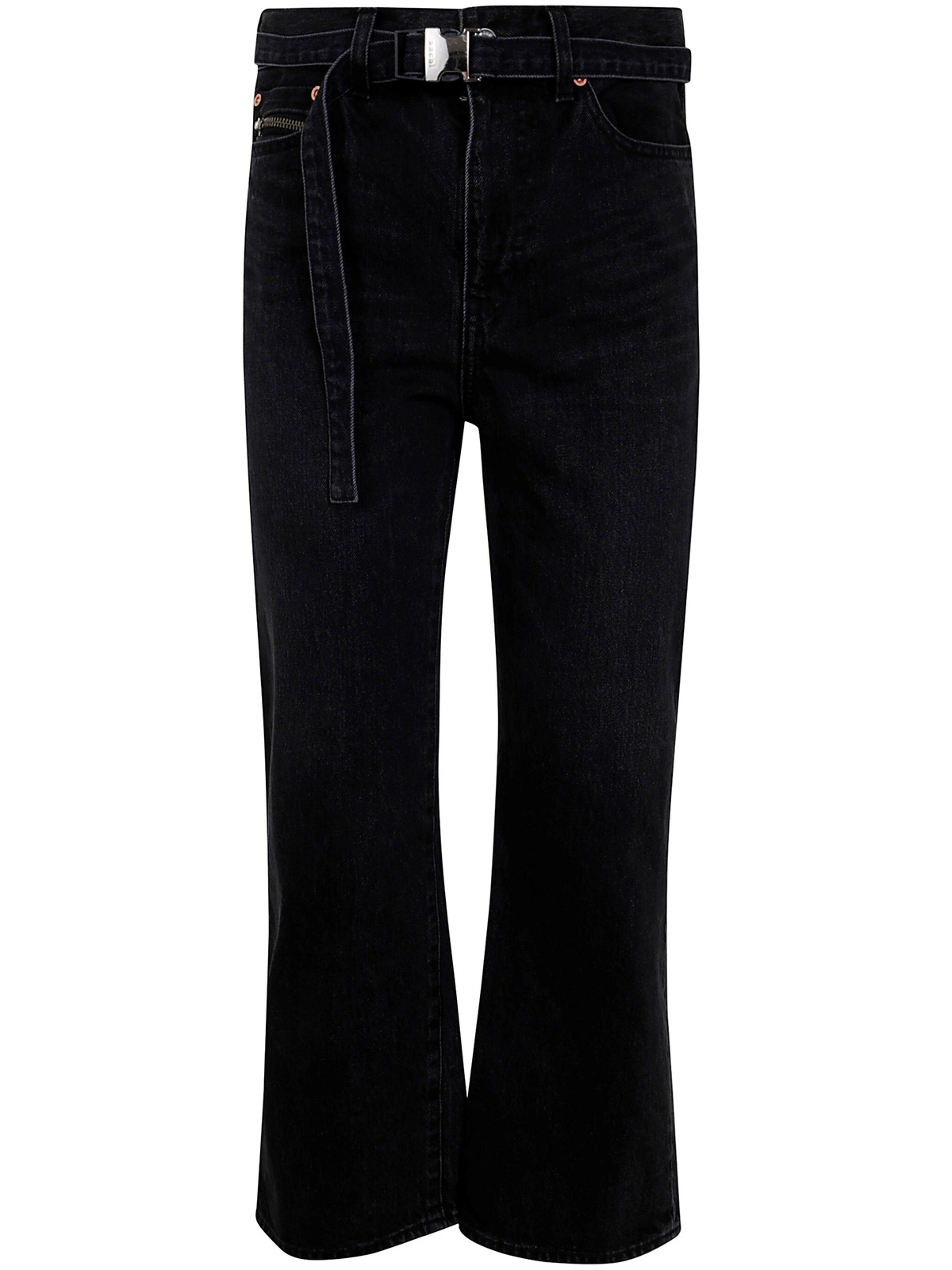 Sacai Boot Cut Denim Pants in Black