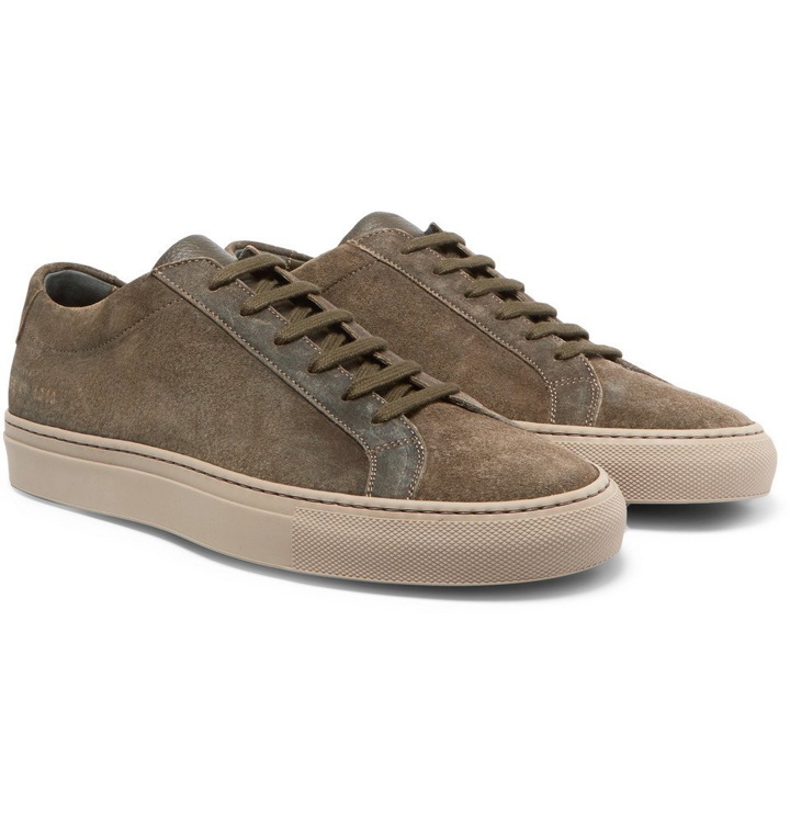 Photo: Common Projects - Achilles Leather and Suede Sneakers - Men - Green