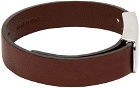 Salvatore Ferragamo Brown Leather 1927 Bracelet