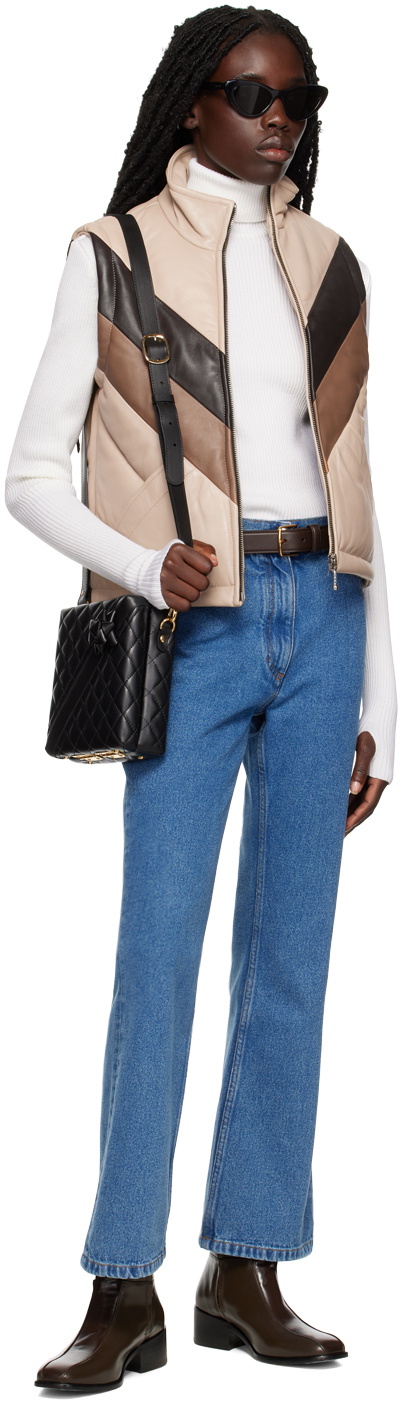 Ernest W. Baker SSENSE Exclusive Brown 70's Leather Vest