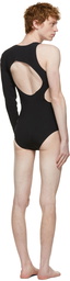 Rick Owens Black Hawks One-Piece Swimsuit