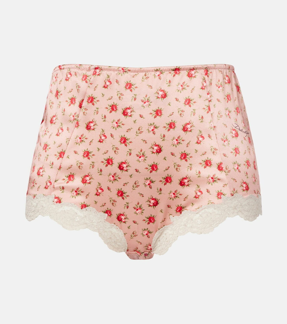 Dolce&Gabbana Floral silk and cotton-blend briefs