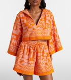 Zimmermann Solstice Towelling cotton terry crop top