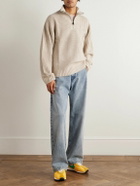Carhartt WIP - Detroit Logo-Appliquéd Ribbed-Knit Half-Zip Sweater - Neutrals