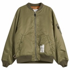 Neighborhood Men's Mod Patch MA-1 Flight Jacket in Olive Drab
