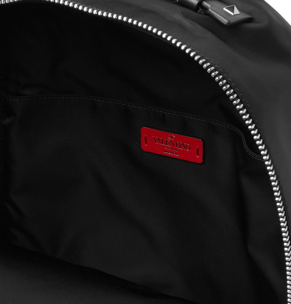 Valentino - Valentino Garavani Logo-Jacquard Webbing and Leather-Trimmed  Nylon Backpack - Men - Black Valentino Garavani