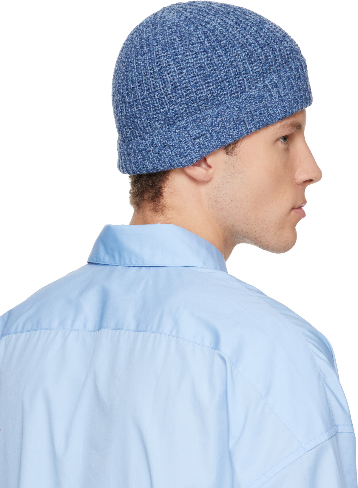 Marni Navy Wool Beanie